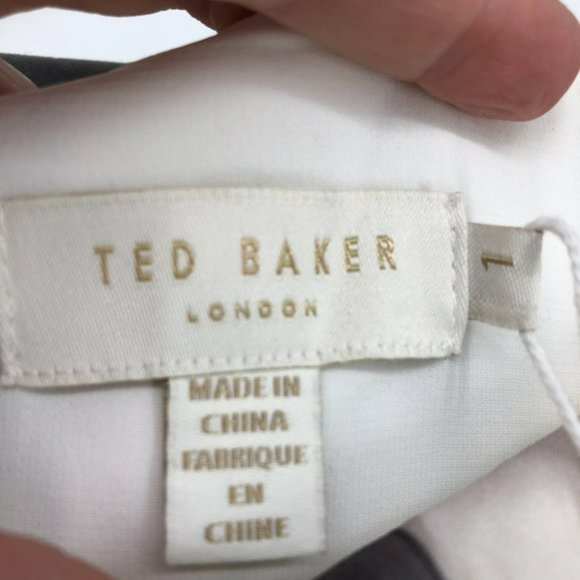 Ted Baker Sadie White Floral Off Shoulder Midi Pencil Dress NWT size 1 XS S - Picture 7 of 16